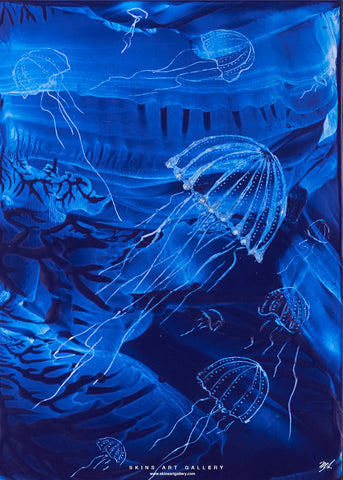 “Jellyfish” wax painting by Michael Scarrott